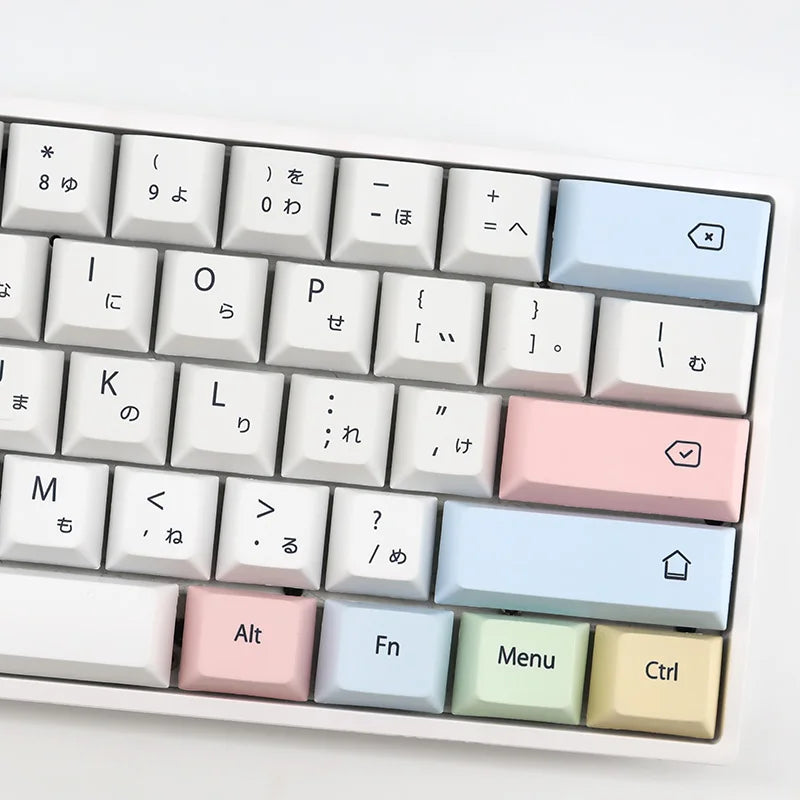 CuXiu PBT Chalk -näppäinhatut 136 näppäin Dye Sub Keycap Setti Cherry MX -kytkimille Mekaaninen näppäimistö gh60 xd64 xd84 xd96 87 104