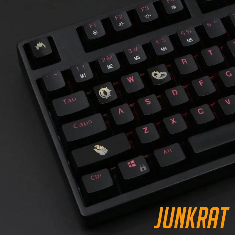 Capuchons de touches rétroéclairés OW pièces/ensemble, capuchons de touches gravés en ABS, transparents, pour clavier mécanique Overwatch gamer, ANSI noir, 4 pièces/ensemble