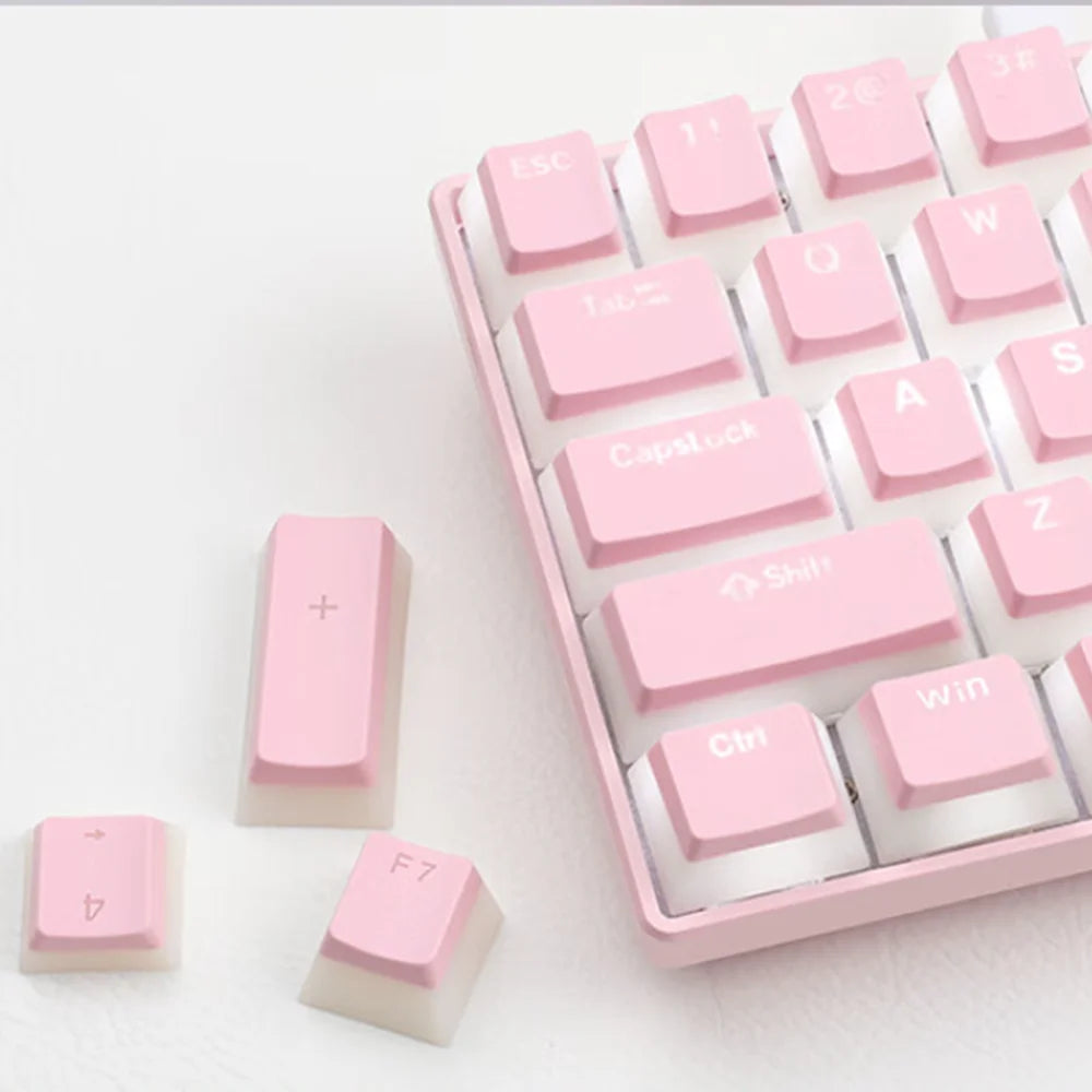 129 touches Pudding Keycap OEM ABS ensemble clé capuchon ergonomique mignon clé capuchon rétro-éclairé pour Mx profil mécanique clavier Kit Keycaps
