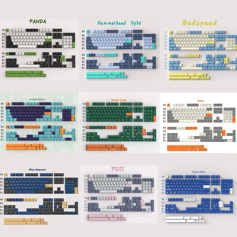 [Blue Sky] GMK Keycap Clone Arctic WOB Cherry Profile Doubleshot ABS taustiņu vāciņi MX mehāniskajai tastatūrai