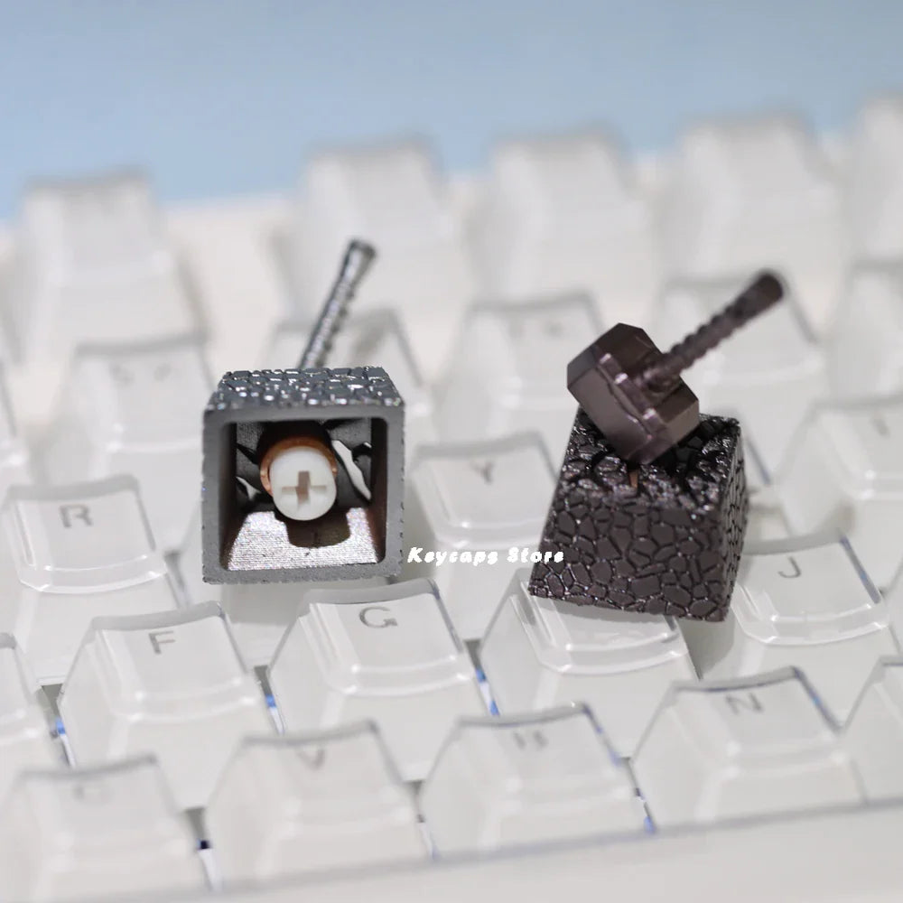 Näppäinsuojat 2In1 Hartsi Thor Hammer MX Switchille Mekaaninen Classic Retro Läpinäkyvä avainsuojus Esc-painike Henkilökohtaiset näppäinsuojukset