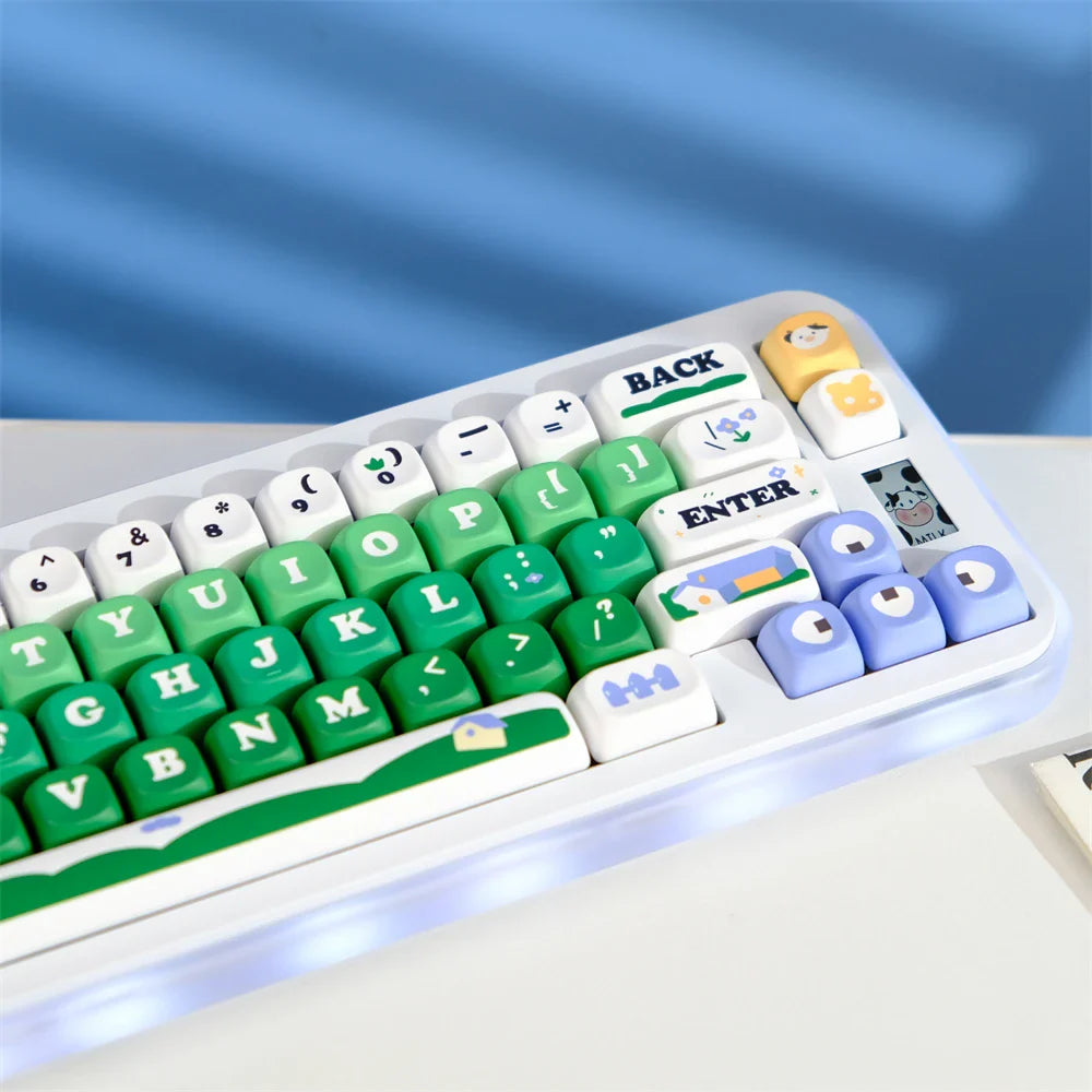 Capuchons de touches MOA 129, en PBT, profil MOA, par Sublimation, pour clavier mécanique de jeu, interrupteur MX