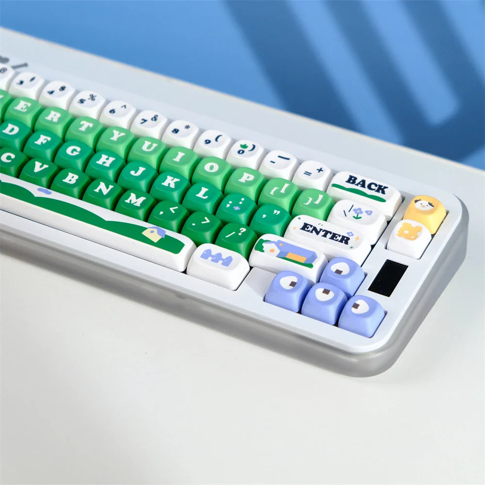 Capuchons de touches MOA 129, en PBT, profil MOA, par Sublimation, pour clavier mécanique de jeu, interrupteur MX
