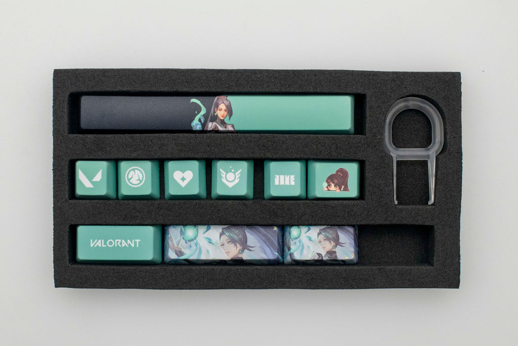 Teclas Valorant salvia perfil OEM 10 teclas PBT tinte sub teclas