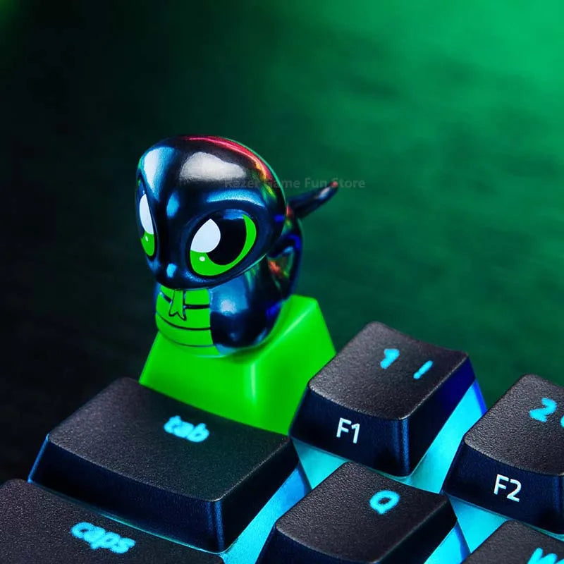Razer Sneki Snek Keycap Söpö Companion Keyboard-lisävaruste, joka on valmistettu ABS:stä ja PVC:stä Sopii kaikkiin Razerin mekaanisiin ja optisiin näppäimistöihin