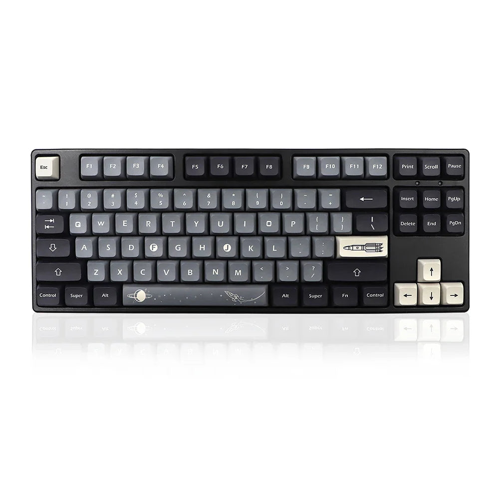 Capuchons de clavier thème Apollo XDA, allemand, français, espagnol, iso, colorant, pour TKL87, GMMKPRO 7u, barre d'espace, AZERTY, ensemble personnalisé