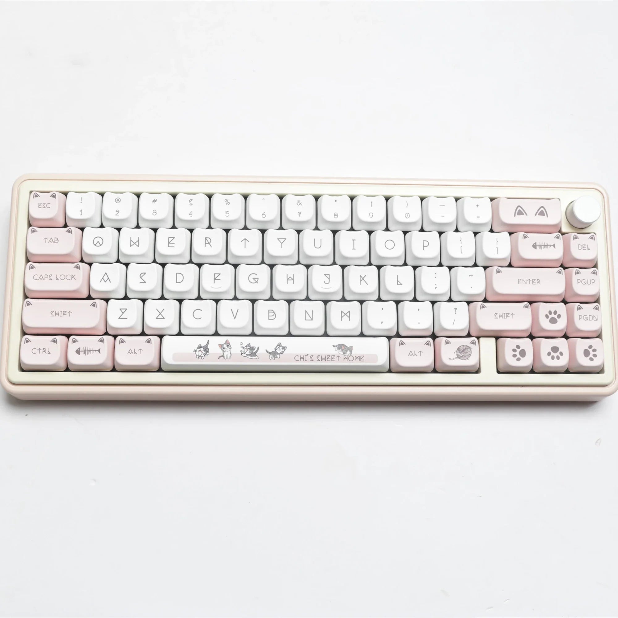 JCM MAO Profile Ear KeyCap Kindergarten Picabara Anime Cute Cat Näppäimet MX Switch Gaming Mekaaninen Näppäimistö GK75