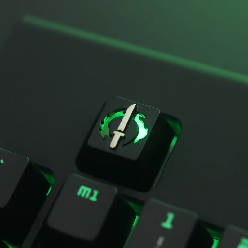Capuchons de touches de clavier mécaniques en alliage d'aluminium et de Zinc, 1 pièce, pour CSGO OW Dota 2 PUBG WOW LOL R4, relief stéréoscopique en hauteur