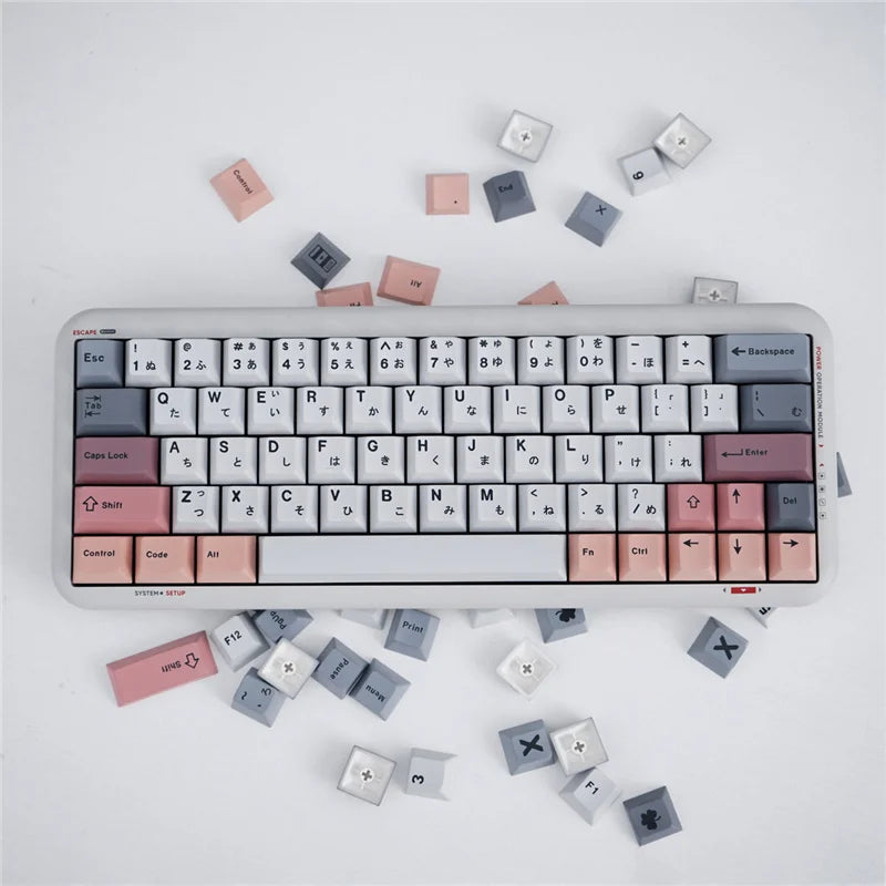 Akira Keycaps US/JP Cherry profil 129/23 touches PBT matériau 5 côtés colorant Sublimation Keycap pour MX Switch clavier mécanique