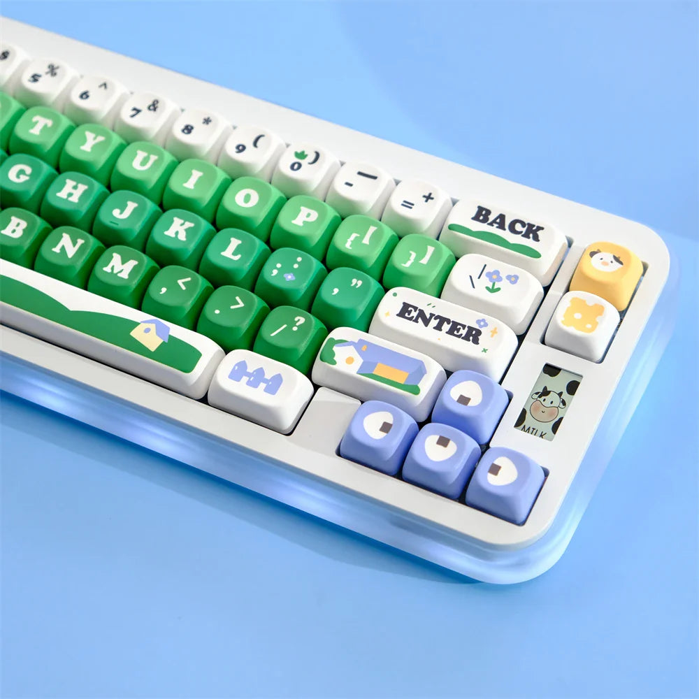 Capuchons de touches MOA 129, en PBT, profil MOA, par Sublimation, pour clavier mécanique de jeu, interrupteur MX