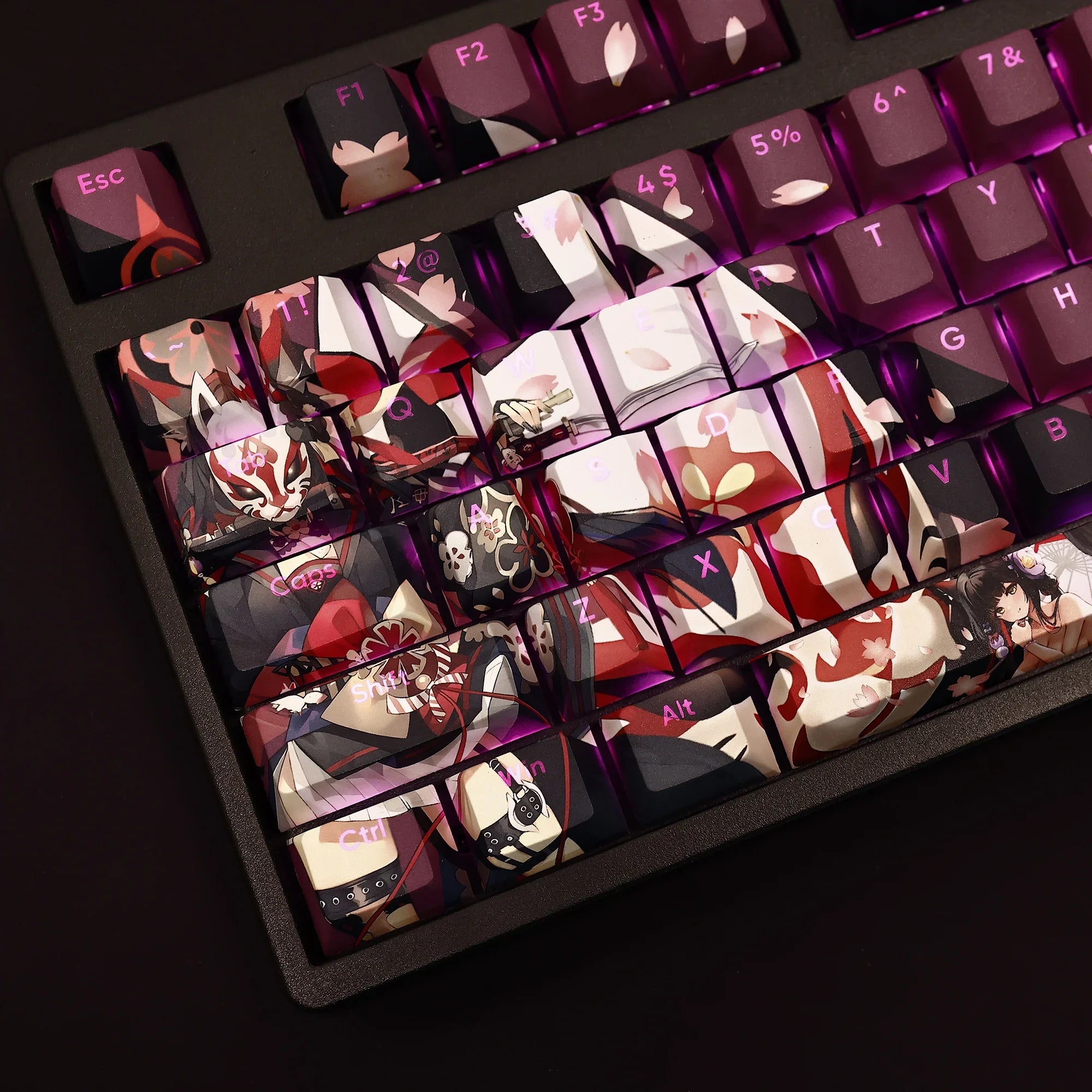 108 taustiņi/komplekts Blue Archive Kosaka Wakamo Keycap PBT Dye Subbed Keycaps Anime Gaming Taustiņu vāciņi priekš ANSI 61 87 104 108