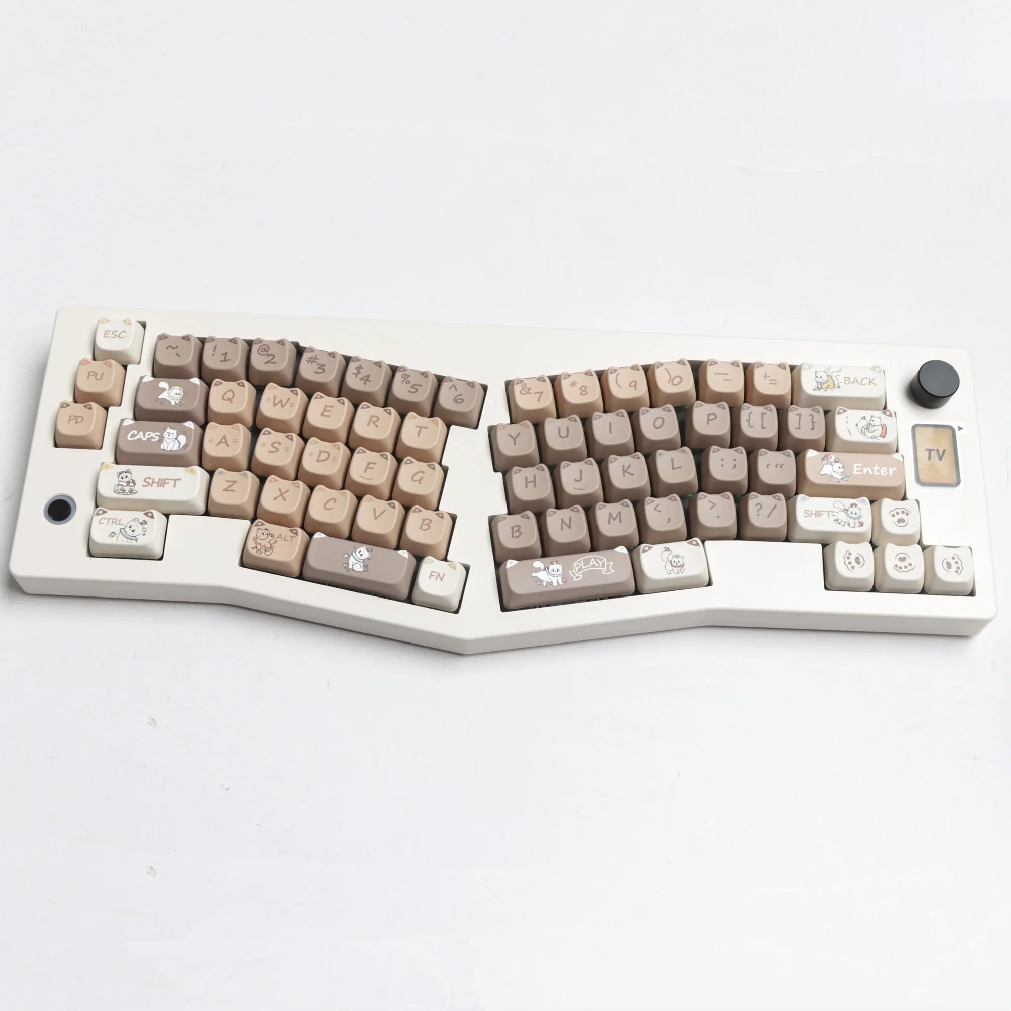 JCM MAO Profile Ear KeyCap Kindergarten Picabara Anime Cute Cat Näppäimet MX Switch Gaming Mekaaninen Näppäimistö GK75