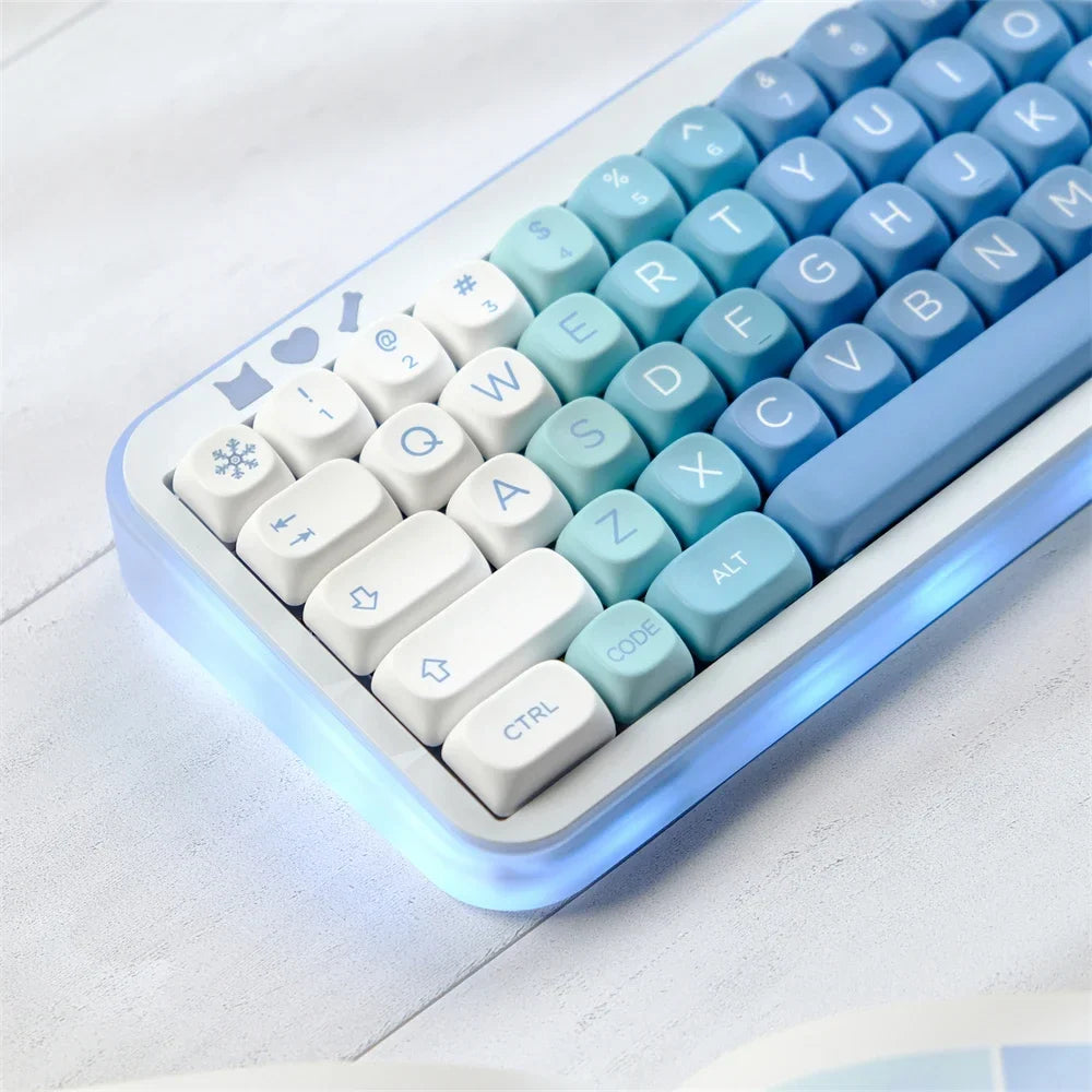 129 Key Snow Monster PBT Keycap MOA profila krāsu sublimācijas taustiņu vāciņš spēlēm Mehāniskās tastatūras tastatūras vāciņš MX Switch MOA taustiņu vāciņi