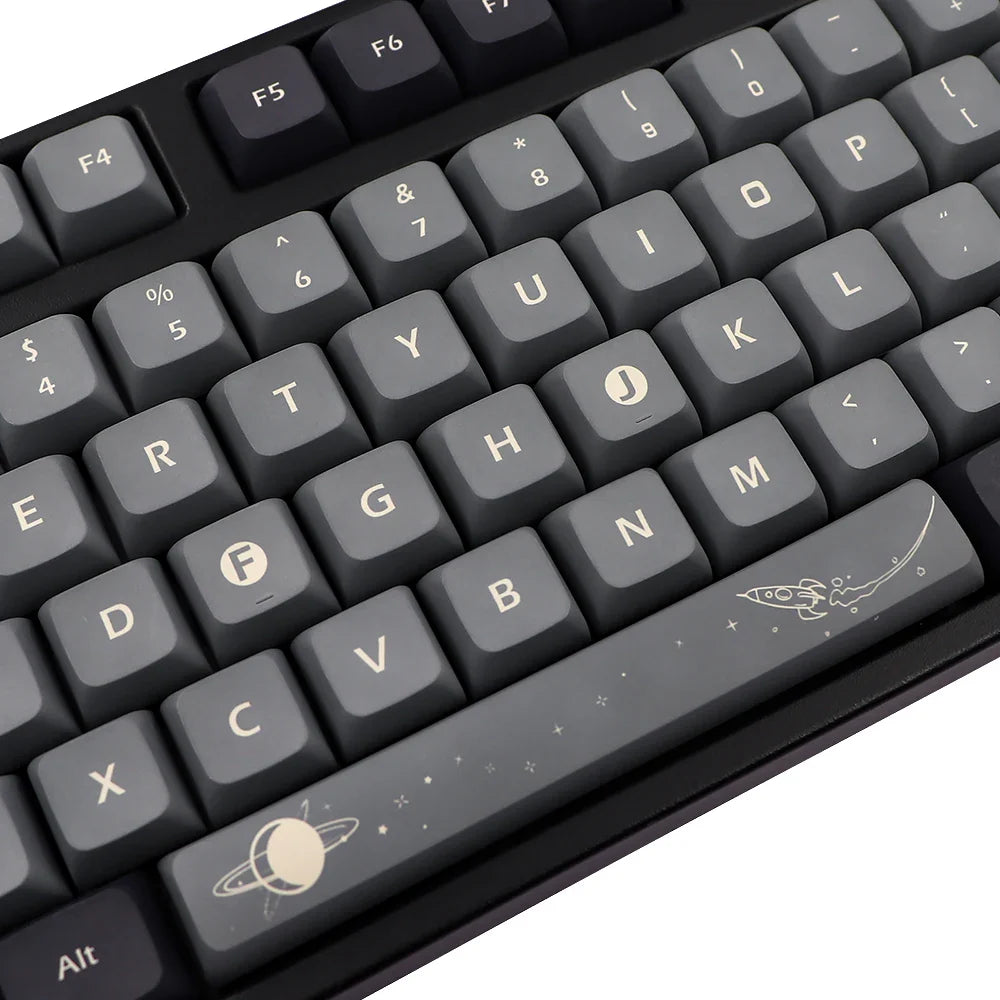 Capuchons de clavier thème Apollo XDA, allemand, français, espagnol, iso, colorant, pour TKL87, GMMKPRO 7u, barre d'espace, AZERTY, ensemble personnalisé