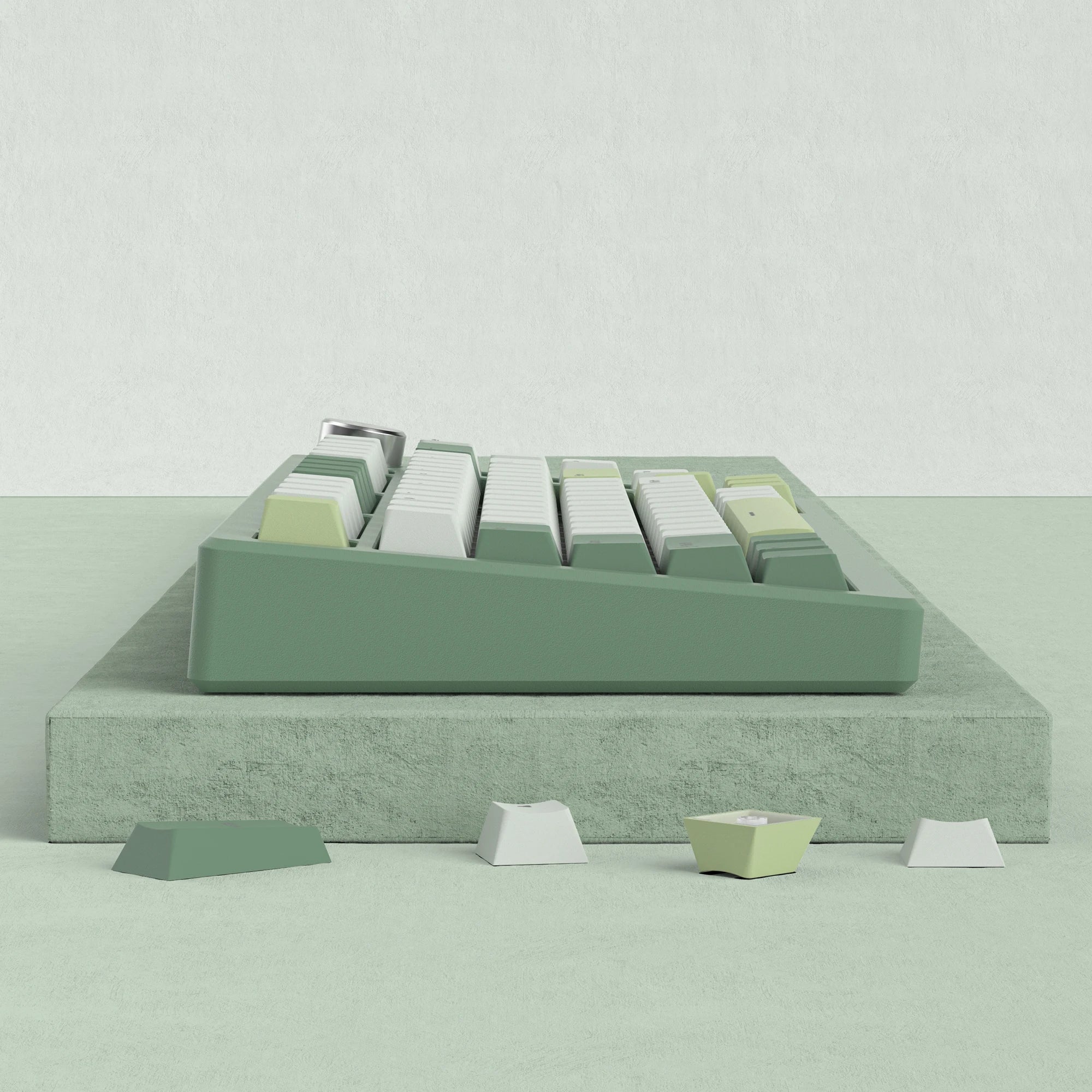 Capuchons de touches de clavier en PBT, 140 touches, vert et blanc, rvb, Double injection, profil Cherry, pour commutateurs MX, clavier de jeu mécanique