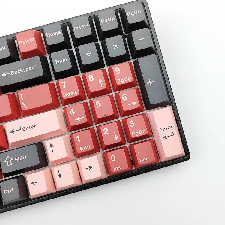 QC-testipäivitys PBT Double Shot Näppäimet 124 Näppäinsarja GMK Näppäimet ISO Asettelu Mekaaniselle Pelinäppäimistölle MX Sininen Switch Wooting 75